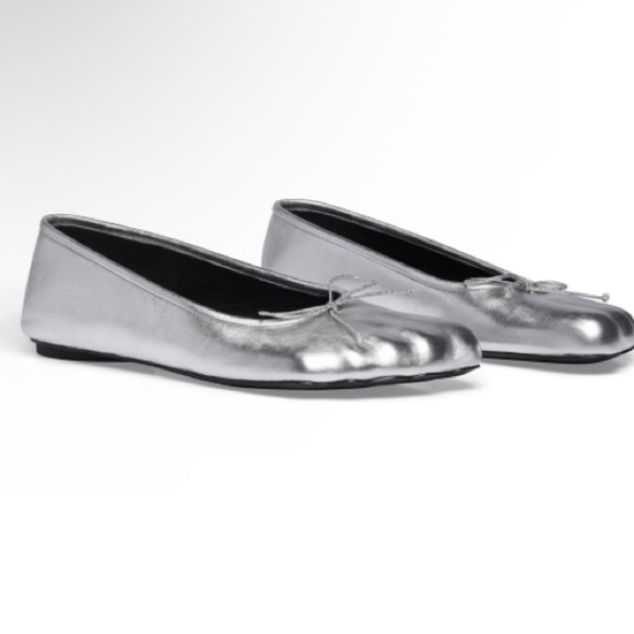 Balenciaga Anatomic Metallized Ballerina Flats - Picture 1 of 13